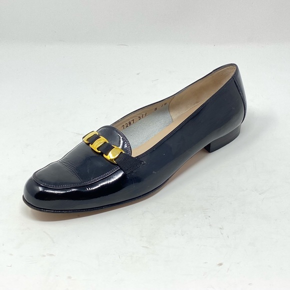 Salvatore Ferragamo Vintage Black Loafer.